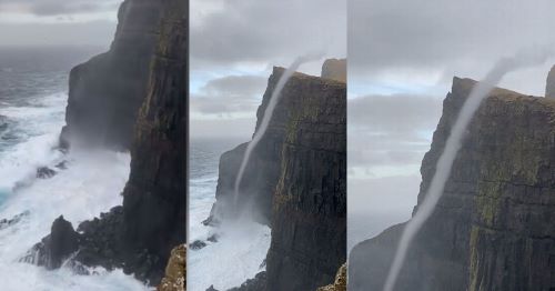 "Waterfall Mulafossur”, Faroe Island