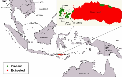 Peta Populasi Komodo