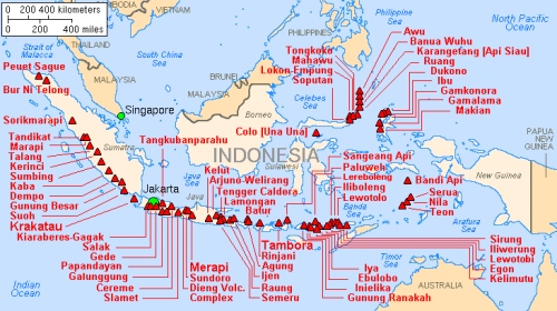 Peta Gunung Berapi Di Indonesia