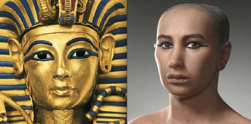 Ilustrasi Wajah Dibalik Topeng Emas Tutankhamun